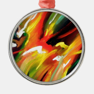 Abstract Expressionism Painting Metal Tree Decoration