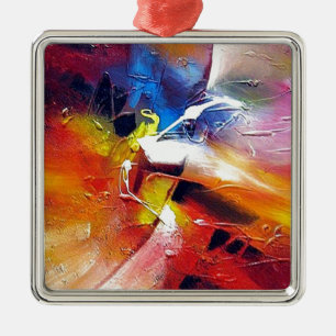 Abstract Expressionism Painting Metal Tree Decoration