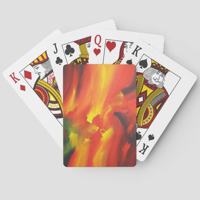 Abstract Expressionism Painting Playing Cards (Back)