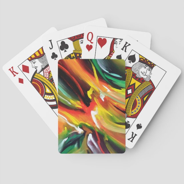 Abstract Expressionism Painting Playing Cards (Back)