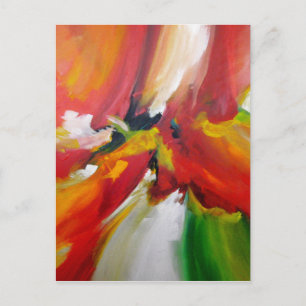 Abstract Expressionism Painting Postcard