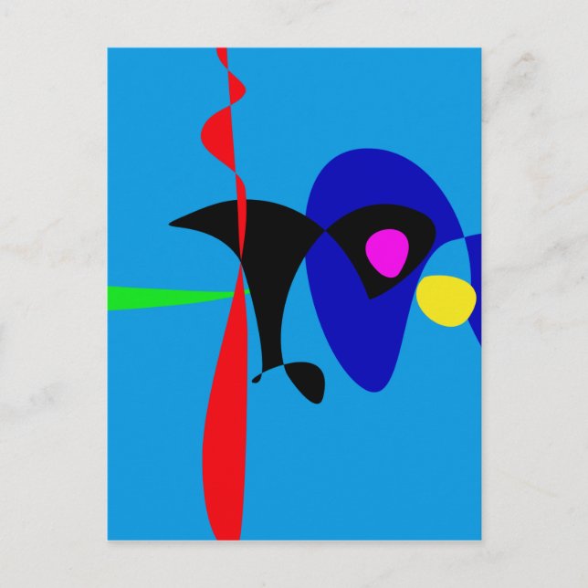 Abstract Expressionism Simple Digital Art Postcard (Front)