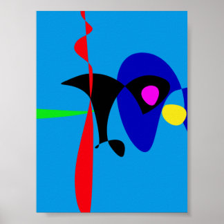 Abstract Expressionism Simple Digital Art Poster