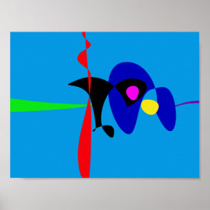 Abstract Expressionism Simple Digital Art Poster
