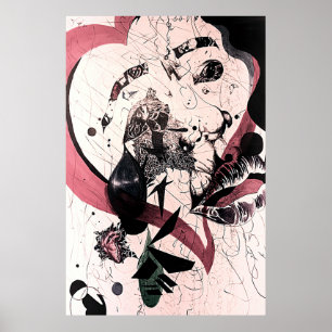 Abstract Expressionism Wall Art: Mixed Media Poster