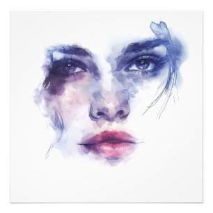 Abstract Expressionism Woman Portrait Photo Print