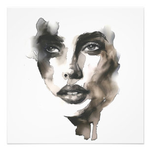 Abstract Expressionism Woman Portrait Photo Print