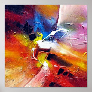 Abstract Expressionist Art Painting Colourful Poster