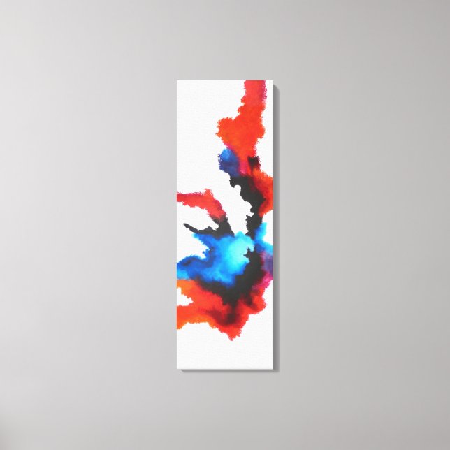 Abstract Expressionist Black And White Painting Canvas Print (Front)