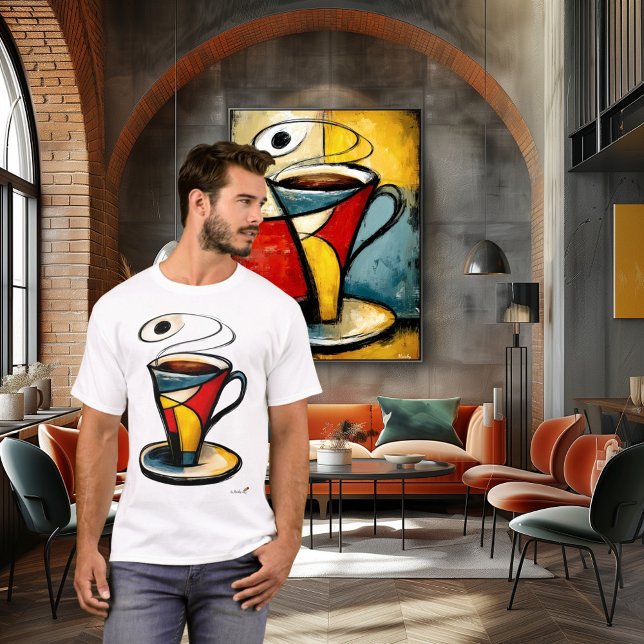 Abstract Expressionist Coffee Cup | Modern Symbol T-Shirt (Creator Uploaded)