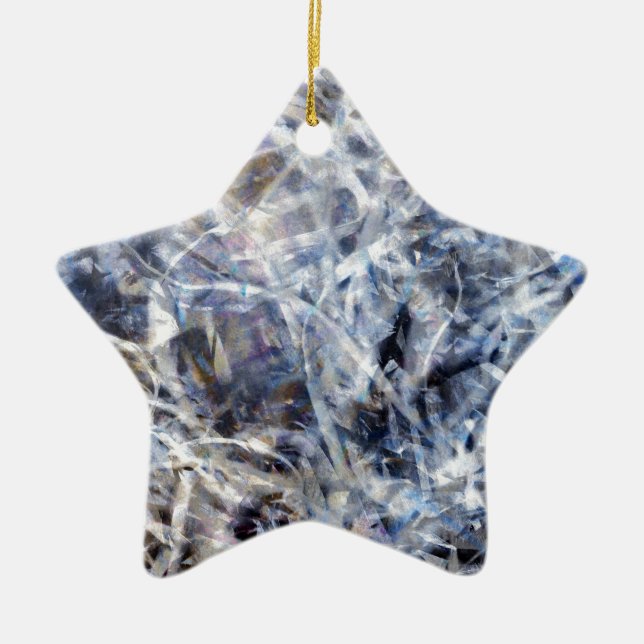 Abstract Expressionist Dance 3 Square Ceramic Tree Decoration (Front)