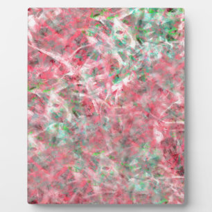 Abstract Expressionist Dance in Pink and Green Plaque