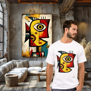 Abstract Expressionist Fish   Modern Geometric Art T-Shirt