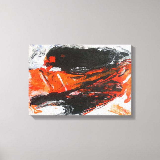 Abstract expressionist painting by Pierre G-Laeuli Canvas Print (Front)
