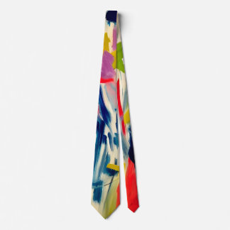Abstract Expressionist Painting Design Paint Splat Tie