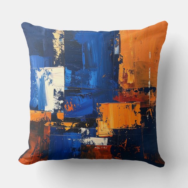 Abstract Expressionist Pillow Cover Design (Front)