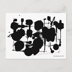 Abstract Expressionist Postcard