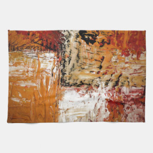 Abstract Expressionist Tea Towel