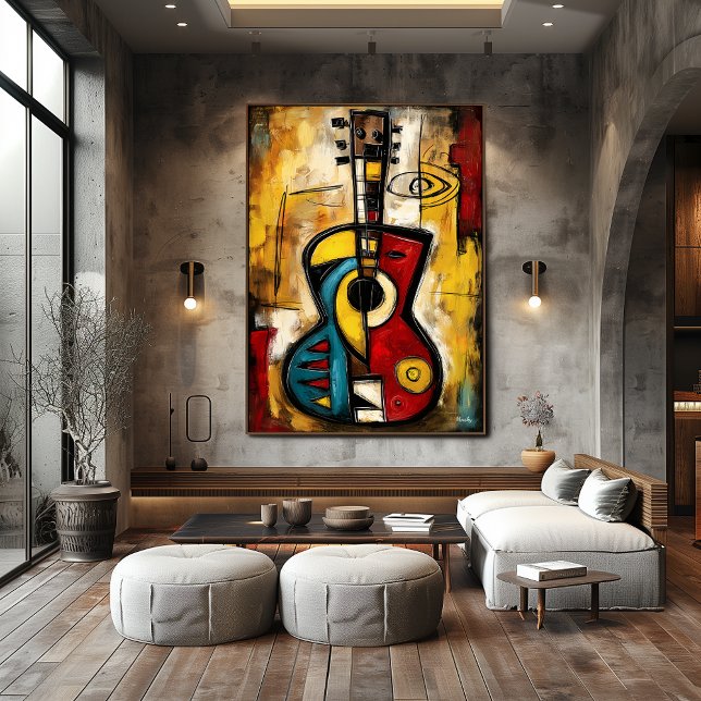 Abstract Expressionist Ukulele – Symbolic Modern Poster (Creator Uploaded)