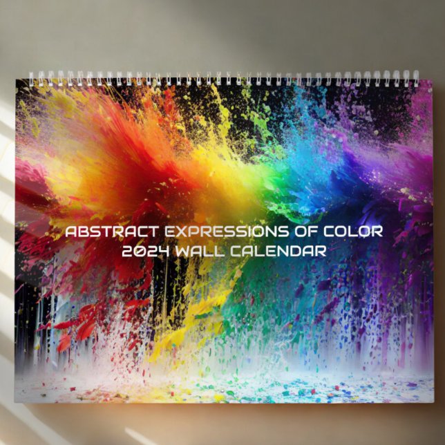Abstract Expressions of Colour Rainbow Paint Splas Calendar (Creator Uploaded)