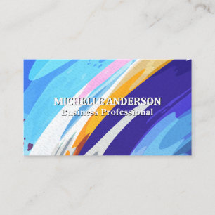 Abstract Expressive Paint Business Card