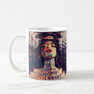 Abstract Expressive Woman Coffee Mug