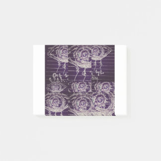Abstract eye post-it notes