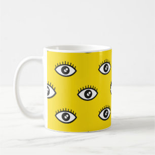 Abstract eye seamless pattern. Seamless eye backgr Coffee Mug