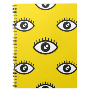 Abstract eye seamless pattern. Seamless eye backgr Notebook