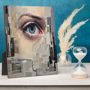 Abstract Eye – Surreal Geometric Vision Art Plaque
