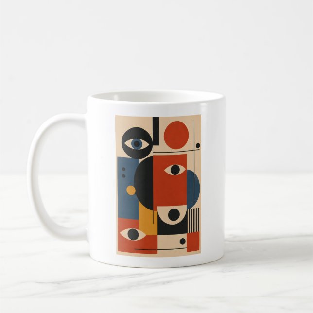 Abstract Eyes – Geometric Art Mug (Left)