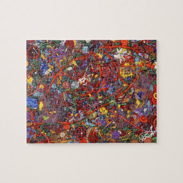Abstract - Fabric Paint - Sanity Jigsaw Puzzle (Horizontal)
