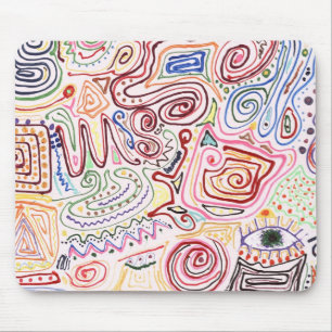 Abstract - Fabric Paint - Urban Society Mouse Mat