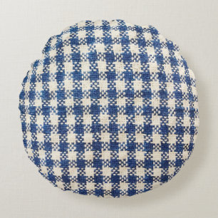 Abstract fabric pattern texture background round cushion
