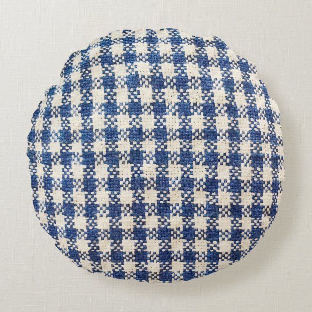 Abstract fabric pattern texture background round cushion (Front)