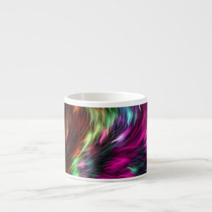 Abstract Fabric Texture Fur Prismatic Design  Espresso Cup