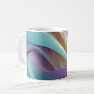 Abstract Fabric Texture in Pastel Tones Coffee Mug