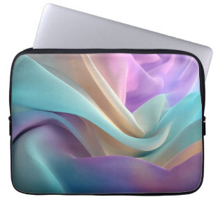 Abstract Fabric Texture in Pastel Tones Laptop Sleeve