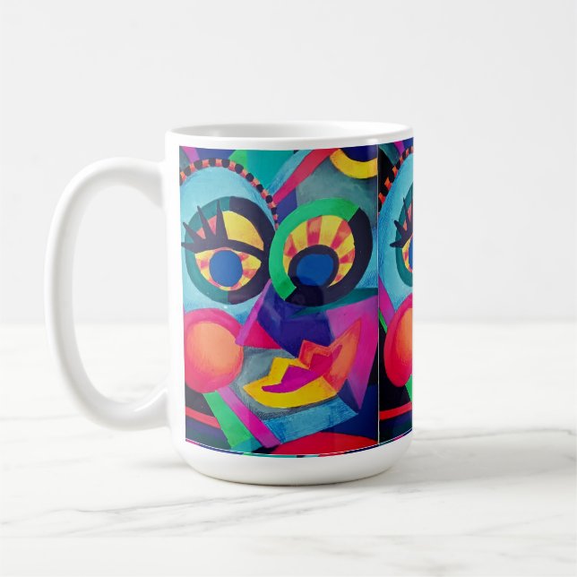 Abstract Face #2 Coffee Mug (Left)