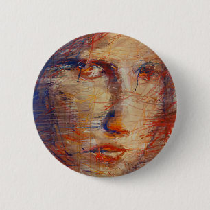 Abstract Face 6 Cm Round Badge