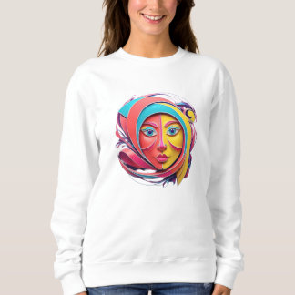 Abstract Face Art logo design. Sweatshirt