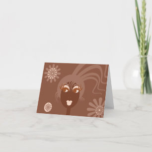 Abstract Face Blank Notecard