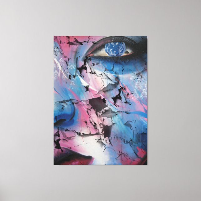 Abstract Face Canvas Print (Front)