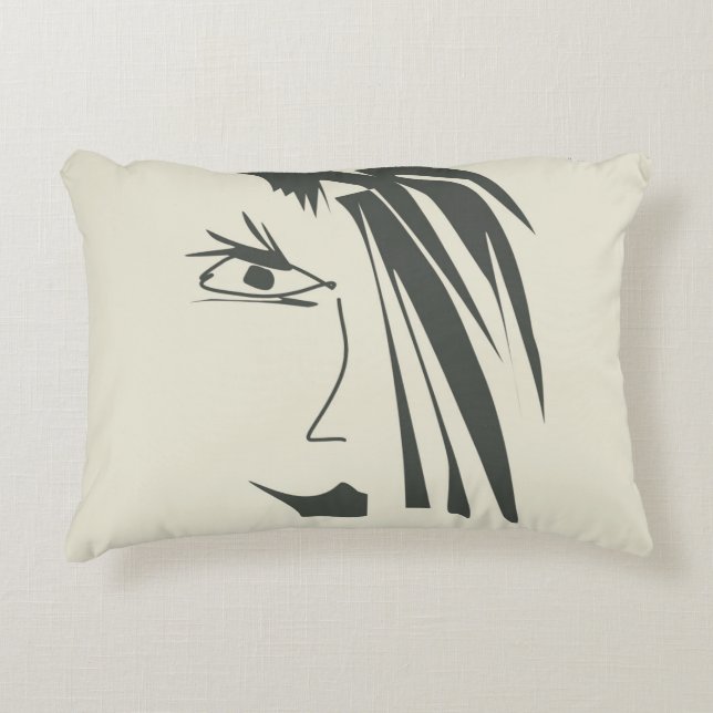 Abstract face . decorative cushion (Front)