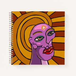 Abstract Face, Follow Your Dreams, Digital Art Notebook