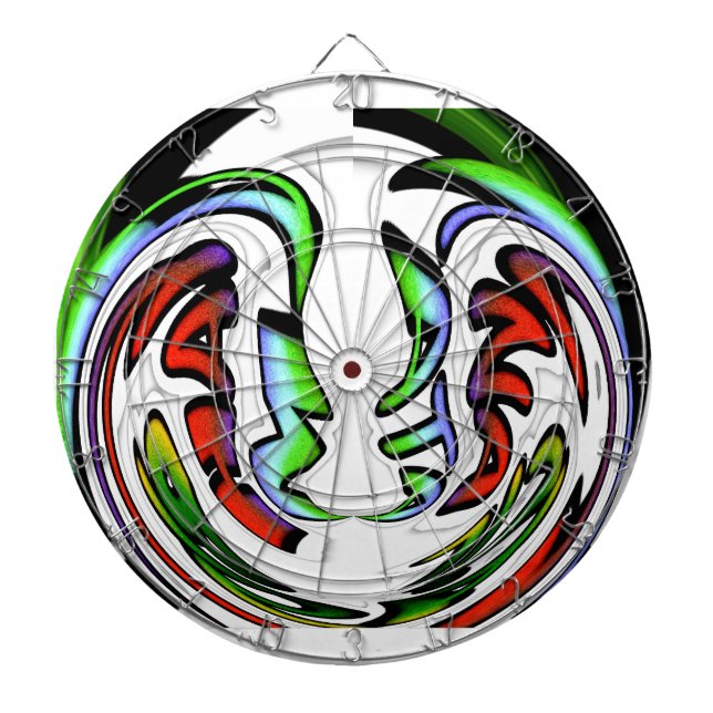 Abstract Face Hakuna Matata Art Print Dartboard (Front)