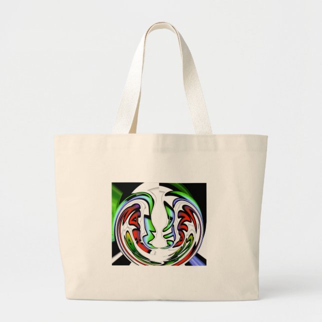 Abstract Face Hakuna Matata Art Print Large Tote Bag (Front)