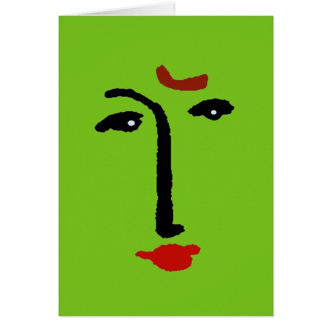 Abstract Face In Green (Front)