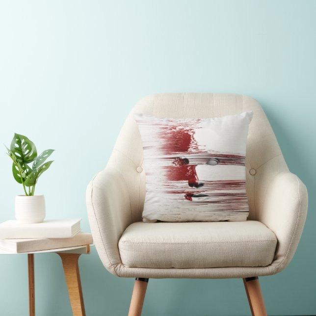 Abstract face in red cushion (Chair)