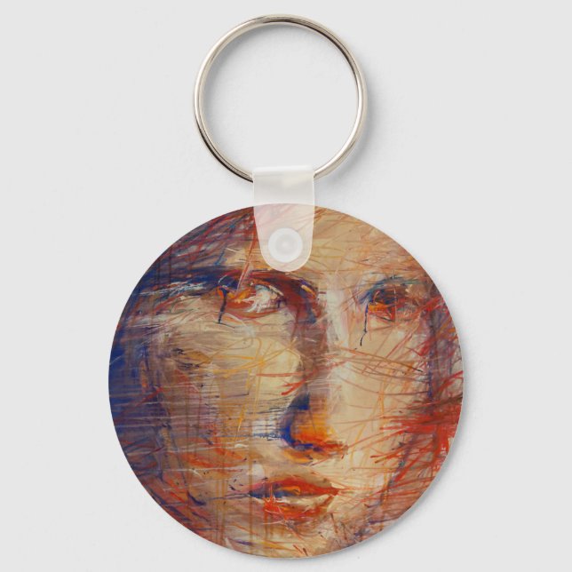 Abstract Face Key Ring (Front)
